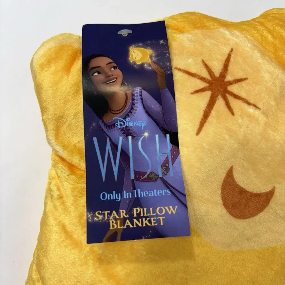 Disney Movie Wish Star Pillow Blanket Theater Merchandise Golden Link NEW